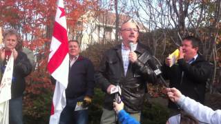 Yvon Godin lors de la manifestation contre la réforme de lassuranceemploi [upl. by Toscano]