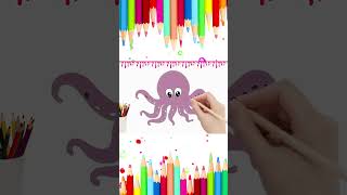 🐙Como desenhar pintar e colorir frutas  Desenhos animados  Desenho fácil  164 [upl. by Halilak]