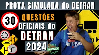 PERGUNTAS do EXAME do DETRAN 2024  PROVA TEÓRICA de LEGISLAÇÃO  SIMULADO do DETRAN QUESTÕES 2024 [upl. by Aelat]