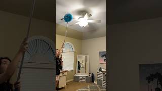 This ceiling fan duster is a life saver 🤍 dusting clean cleantok fancleaning cleaning dust [upl. by Eirollam409]