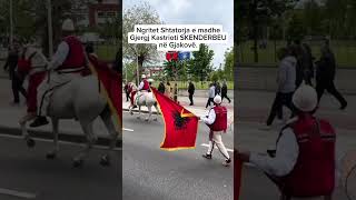 Ngritet Monumenti Historik Gjergj Kastrioti SKENDERBEU në Gjakovë URIME 🇦🇱🇽🇰 [upl. by Nomolos71]