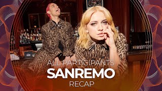 Sanremo 2022 Italy  All Participants  RECAP [upl. by Ynatirb411]