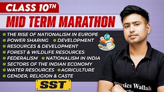 Complete CBSE Social Studies  Class 10th  MID Term in One Shot  Marathon Series 🔥 [upl. by Larred]