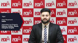 NDIM Placement  Vipul Placed at Daikin  NDIM Best PGDM  NDIM Top MBA in Delhi  NDIM Reviews [upl. by Ennahs]