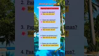 Filipino to English Translation Useful Phrases Sentences Basic English Tagalog Translation [upl. by Losiram]