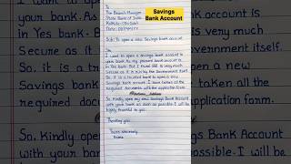 letter for New Savings Bank Account application newsong song music letter english Prity161 [upl. by Haronid614]