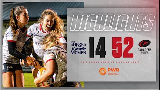 MAGNIFICENT PERFORMANCE IN MANCHESTER  Sale Sharks 1452 Saracens Women  PWR Highlights [upl. by Ytsenoh628]