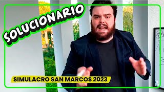 🔴 SOLUCIONARIO SIMULACRO San Marcos 2023 🌱 [upl. by Yraillih]