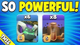 AFTER UPDATE Witch Golem Quake  STRONGER THAN LAVALOON Best TH16 Attack Strategy Clash of Clans [upl. by Wilburn]