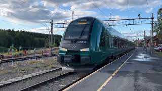 Train from Gjøvik to Oslo S at Eina Station in Norway July 7th 2023 [upl. by Firman]