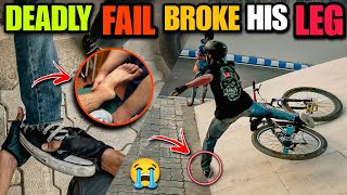 EXTREME STUNT FAIL  Witness the Shocking Leg Break [upl. by Homer]