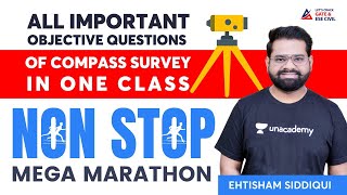 All Important Objective Questions of Compass Survey in One Class GATEESESSCDFCCIL  Siddiqui [upl. by Intihw713]