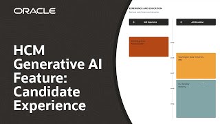 Oracle Fusion Cloud HCM Generative AI Feature Candidate Experience [upl. by Marie-Ann]