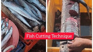 Fish Cutting Technique  Anjal  Honavar [upl. by Ankeny]