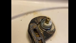 How to stop dripping Delta faucet How to rebuildrepair Delta 8” spread lavatory bathroom faucets [upl. by Attenyw559]