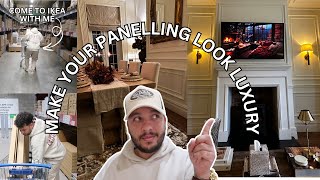 HOW TO MAKE YOUR PANELLING LOOK LUXURY  COME TO IKEA WITH ME  Homebody [upl. by Ydorb]