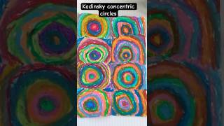 Kandinsky concentric circles Art oilpastel kingtoh robloxart fun paper easy yay Doulikeit [upl. by Cordova]