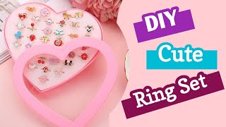 20 DIY Homemade cute ring set at home  how to make paper ring set with ring box  Diy Ring Set [upl. by Akeret]