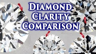 Diamond Clarity Comparison VS1 vs VS2 SI1 SI2 VVS1 VVS2 I1 IF I2 I3 FL Ring Chart Explained Scale SI [upl. by Nida678]