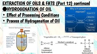 Hydrogenation of Oil Part 12 Extraction of oil ICAR ASRN FOOD TECH NET PREPARATION [upl. by Audras]