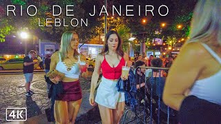 🇧🇷 Leblon Nightlife  Rio de Janeiro Brazil  4K UHD [upl. by Alis4]