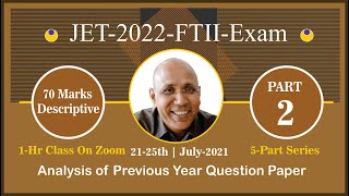 DAY2 Acting Previous Year paper  FTIIJET 2022 Entrance Exam Online classroom22nd July [upl. by Ruel]