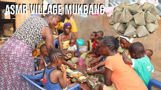 ASMR VILLAGE FOOD MUKBANG EAT WITH US  asmr fufu food [upl. by Alac]