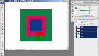 포토샵 CS3한글 기본 사용법 2b 사각형 도구 [upl. by Eymaj]