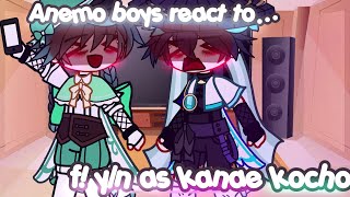 Anemo boys react to f yn as Kanae Kocho  Gacha Club  Genshin Impact [upl. by Manfred]