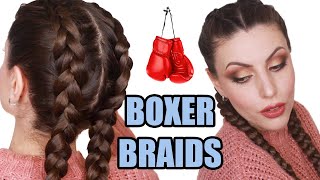 Come fare le Boxer Braids o trecce attaccate alla testa IN RILIEVO [upl. by Nocaj]