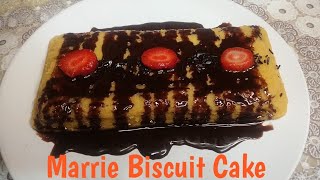 Marie Biscuit Cake  No Bake Marie Biscuit Cake  by  Cooking with Samaviya [upl. by Ardnuahs]