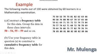 STATISTICS LESSON 2  CONSTRUCTING FREQUENCY TABLES UNDER GROUPED DATA GRADE 11 [upl. by Ainotahs669]