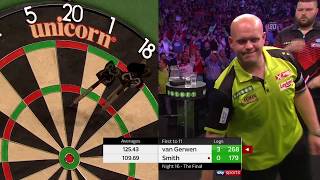 DOMINANCE FROM MVG Van Gerwen v Smith  2018 Premier League Final [upl. by Fayola]