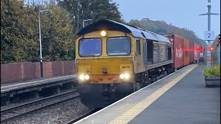 “Cromer Lifeboat” 66714 GBRf 4E21 container freight 1614 14E Lea Road 4112024 [upl. by Anniala]