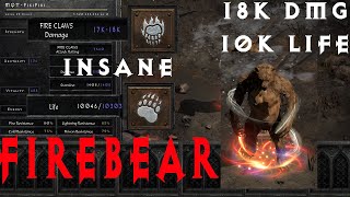 D2R Fireclaw Druid Bear Build Guide 26 patch [upl. by Ario767]