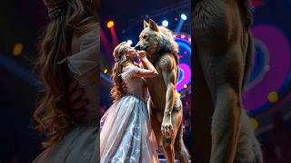 A QUEEN FUSES WITH A WOLF ON AGT magic talent animals [upl. by Airdnas807]