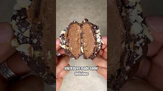 CHOCOLATE PEANUT BUTTER YOGURT BITES🥜🍫 peanutbutter yogurt tasty healthysnacks fyp [upl. by Zarger]