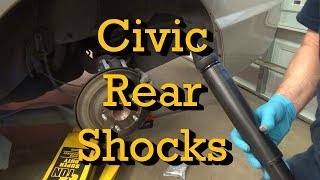 Honda Civic Rear Shock Replacement 2006 20062011 Similar [upl. by Nicolas799]