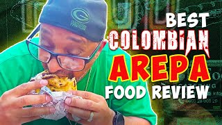 Best Colombian arepa food review arepa testy food best arepa food [upl. by Ayatnwahs735]