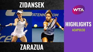 Tamara Zidansek vs Renata Zarazua  2020 Acapulco Quarterfinal  WTA Highlights [upl. by Meid84]