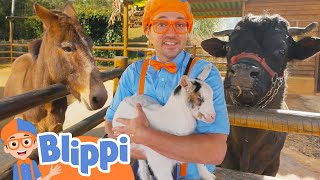 Blippis Farm Animal Adventure  Best Animal Videos for Kids  Kids Songs and Nursery Rhymes [upl. by Chem]