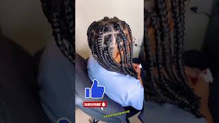 Beautiful Knotless Box braids 👌🥰 [upl. by Reinald795]