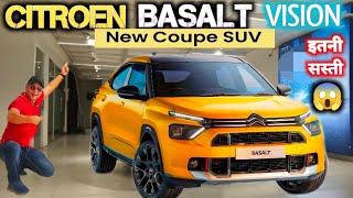 CITROEN BASALT VISION LAUNCH  CITROEN BASALT VISION VS TATA CURVV CITROEN BASALT NarrusAutovlogs [upl. by Nolahs]