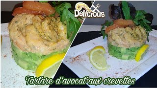 Tartare davocatcrevettes 😋👌 Idée dentrée une entrée simple a réaliser qui fait son effets [upl. by Eeralav]