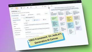 Generate VRIO Framework with AI on Jeda ais Generative AI Workspace [upl. by Iras]