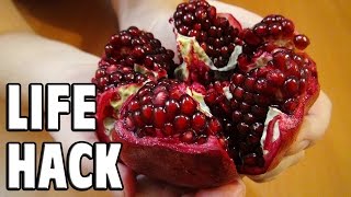 How To Deseed A Pomegranate  Food Life Hack [upl. by Fritzie]