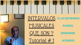 INTERVALOS MUSICALES PIANO explicados para principiantes Aprende armonia y que son tonos Tutorial 🎹1 [upl. by Atterol]