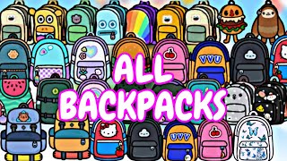 TOP 10 NEW BACKPACKS IN TOCA LIFE WORLD  TOCA BOCA NEW UPDATE [upl. by Proudlove]