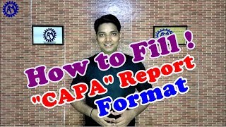 HOW TO FILL CAPA FORMAT  ACTION PLAN FORMATS  ASK MECHNOLOGY [upl. by Ssur]