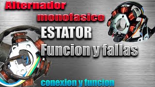 COMO CONECTAR Estator o alternador de una moto función y conexión [upl. by Acenes]